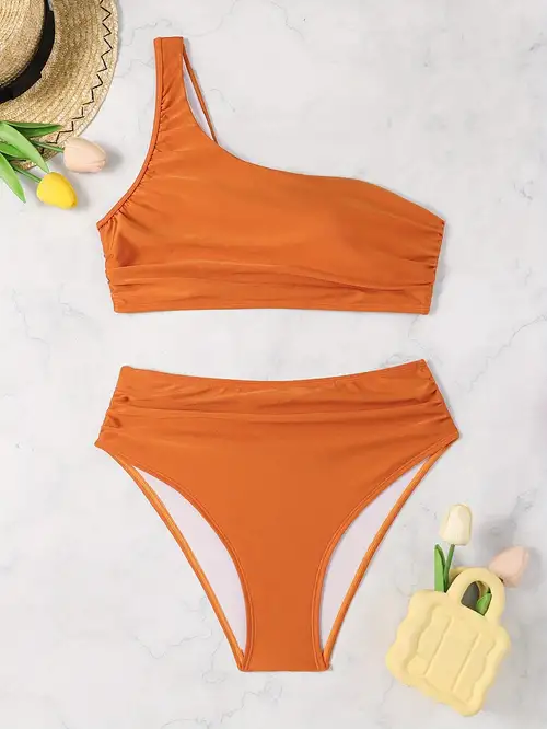 One-Shoulder Two-Piece Swimsuit