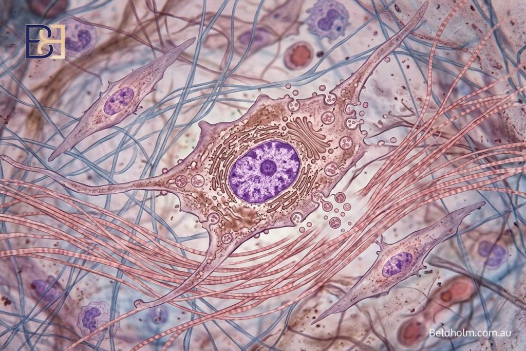 2. Fibroblast activation and collagen synthesis