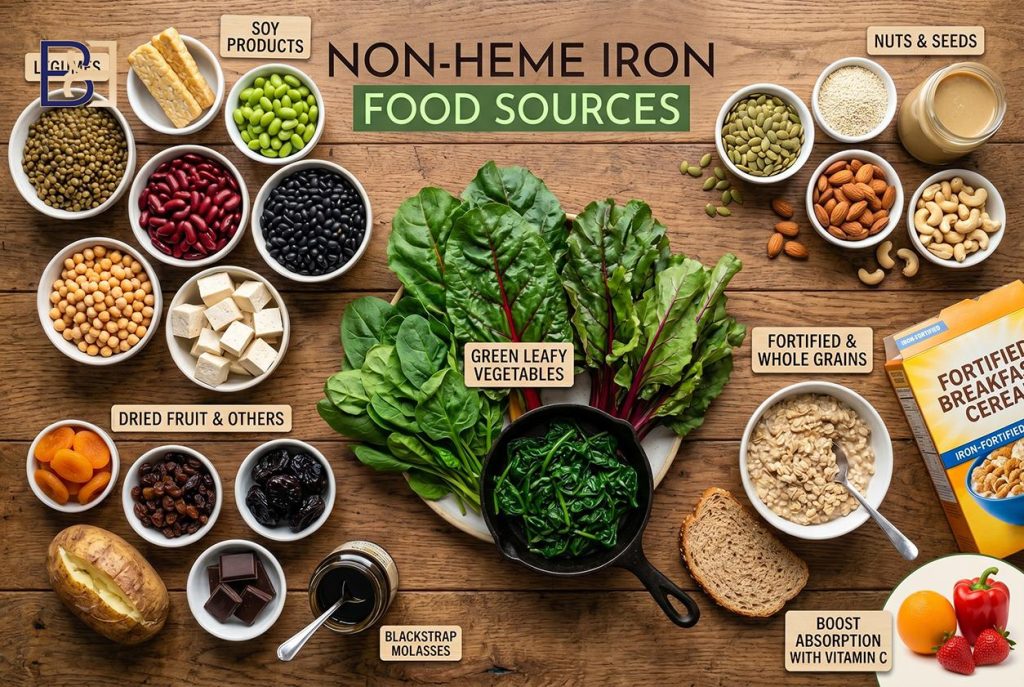Non heme iron sources