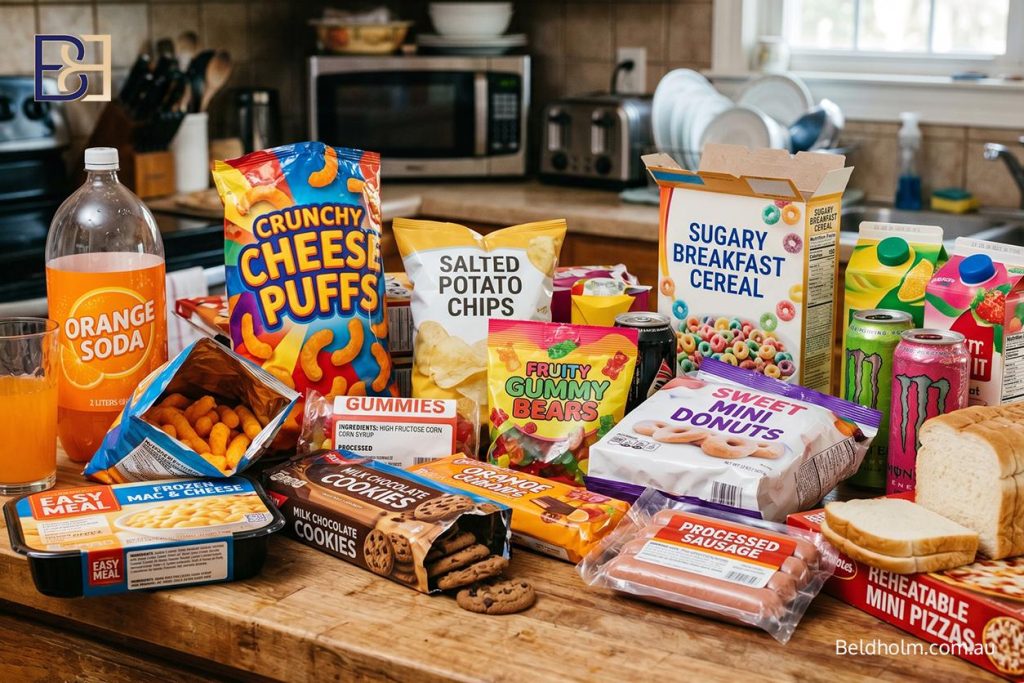Ultra-processed foods and high-sugar snacks