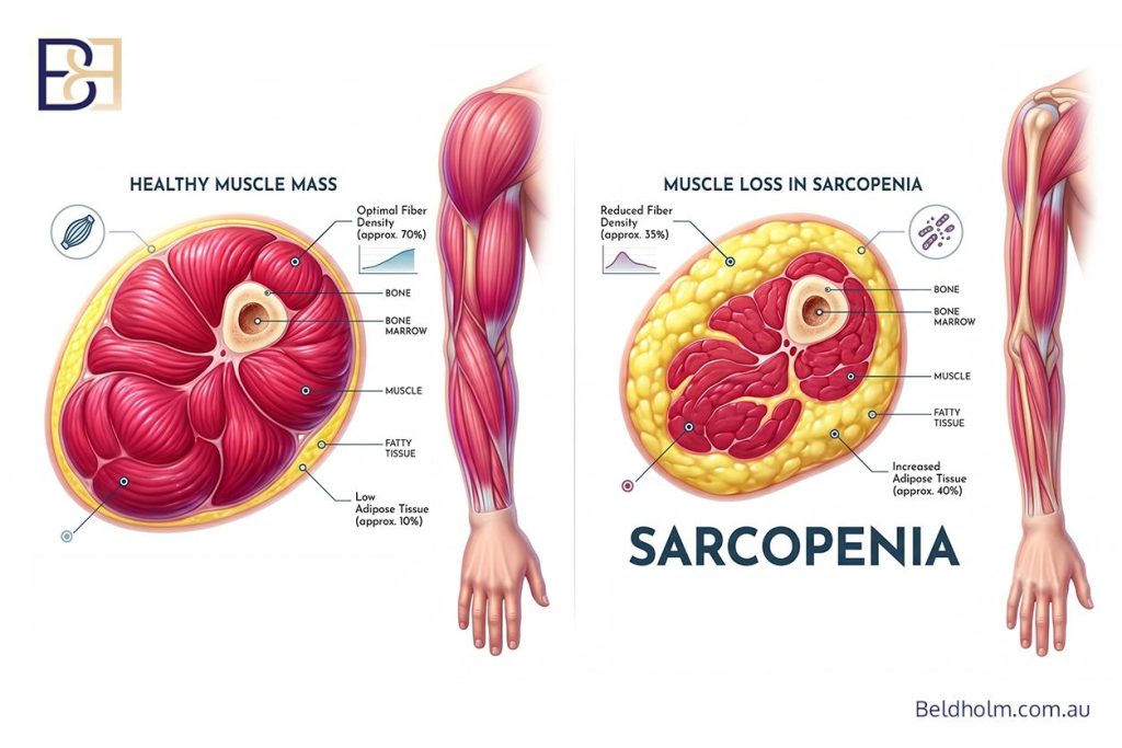 Muscular changes and sarcopenia