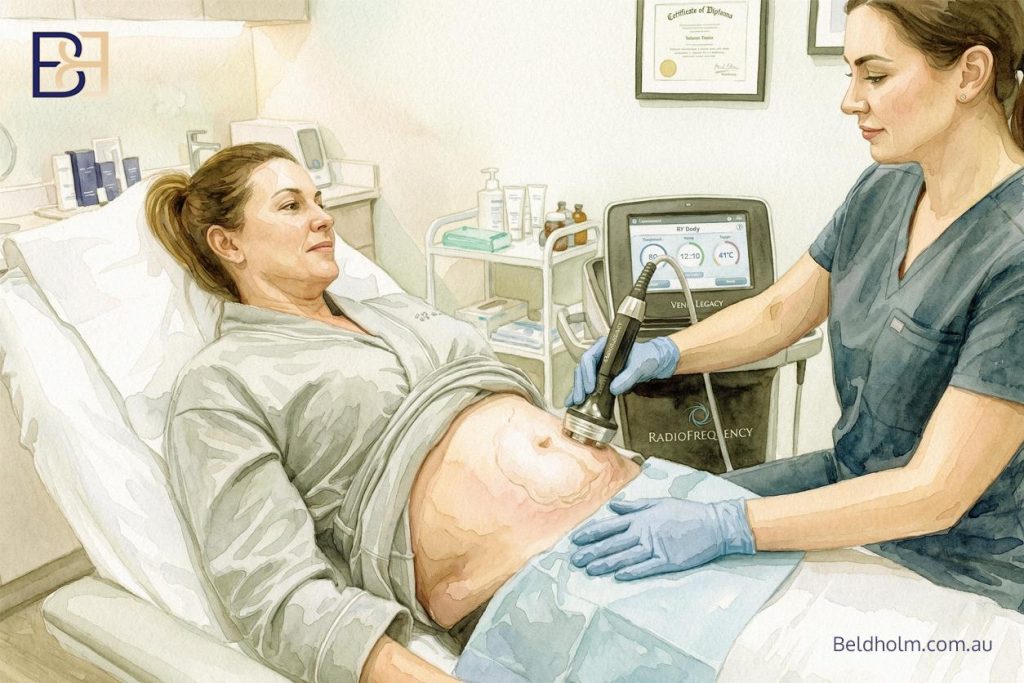 Radiofrequency skin tightening
