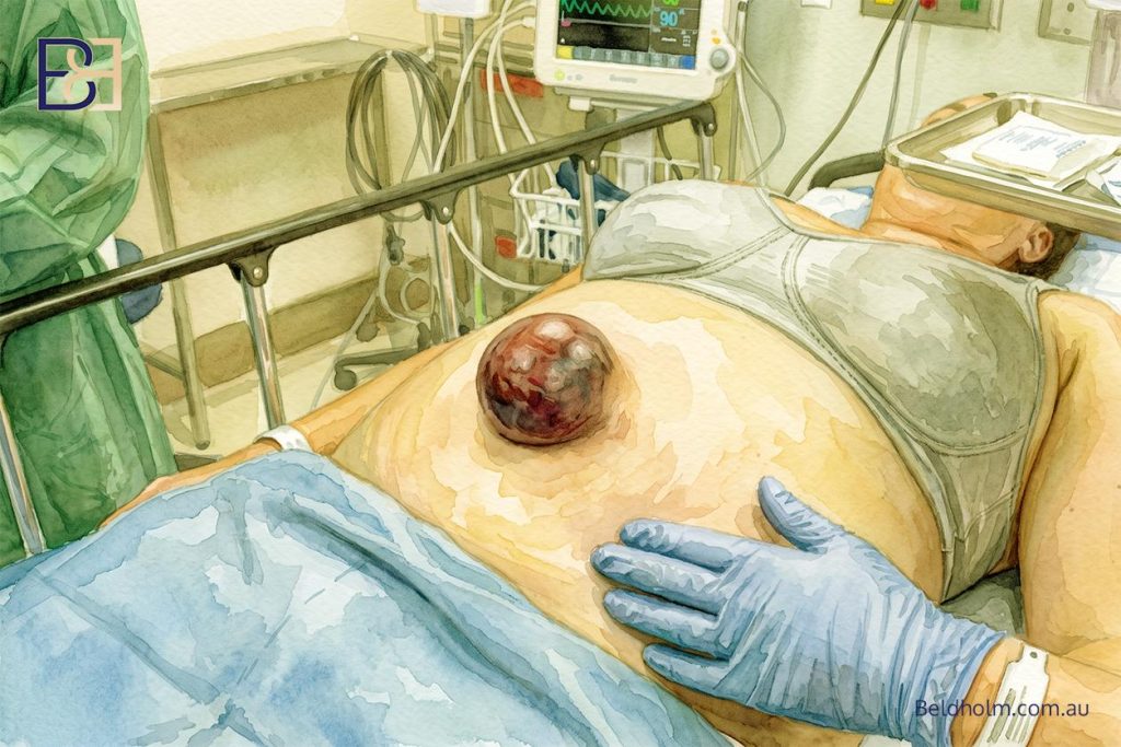 When is an umbilical hernia an emergency?