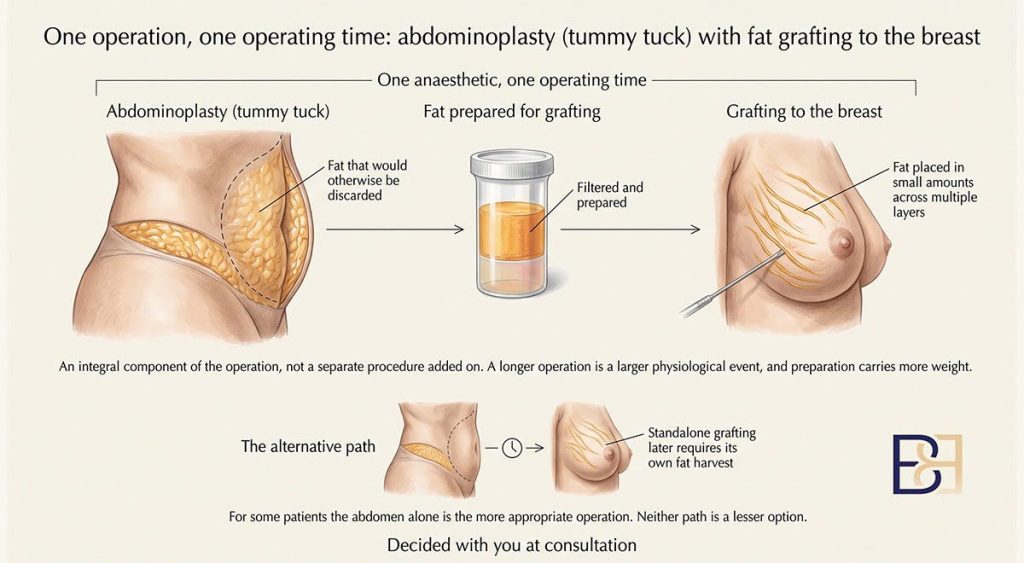 Fat Grafting to the Breast During Abdominoplasty (Tummy Tuck) 2 Abdominoplasty with Fat Grafting - Dr Bernard Beldholm
