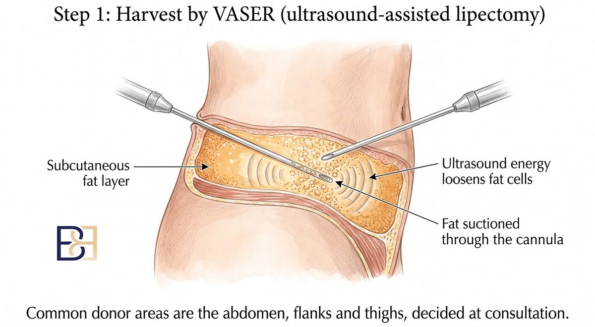 Fat Transfer Breast Augmentation (Augmentation Mammoplasty Autologous Fat Grafting): Adding Volume With Your Own Fat 2 Harvest Fat by VASER