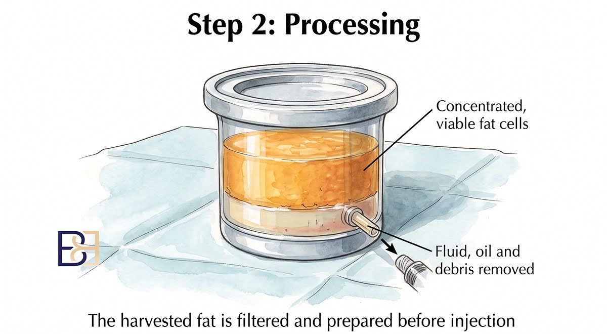 Fat Transfer Breast Augmentation (Augmentation Mammoplasty Autologous Fat Grafting): Adding Volume With Your Own Fat 3 Processing Fat Transfer Breast Augmentation
