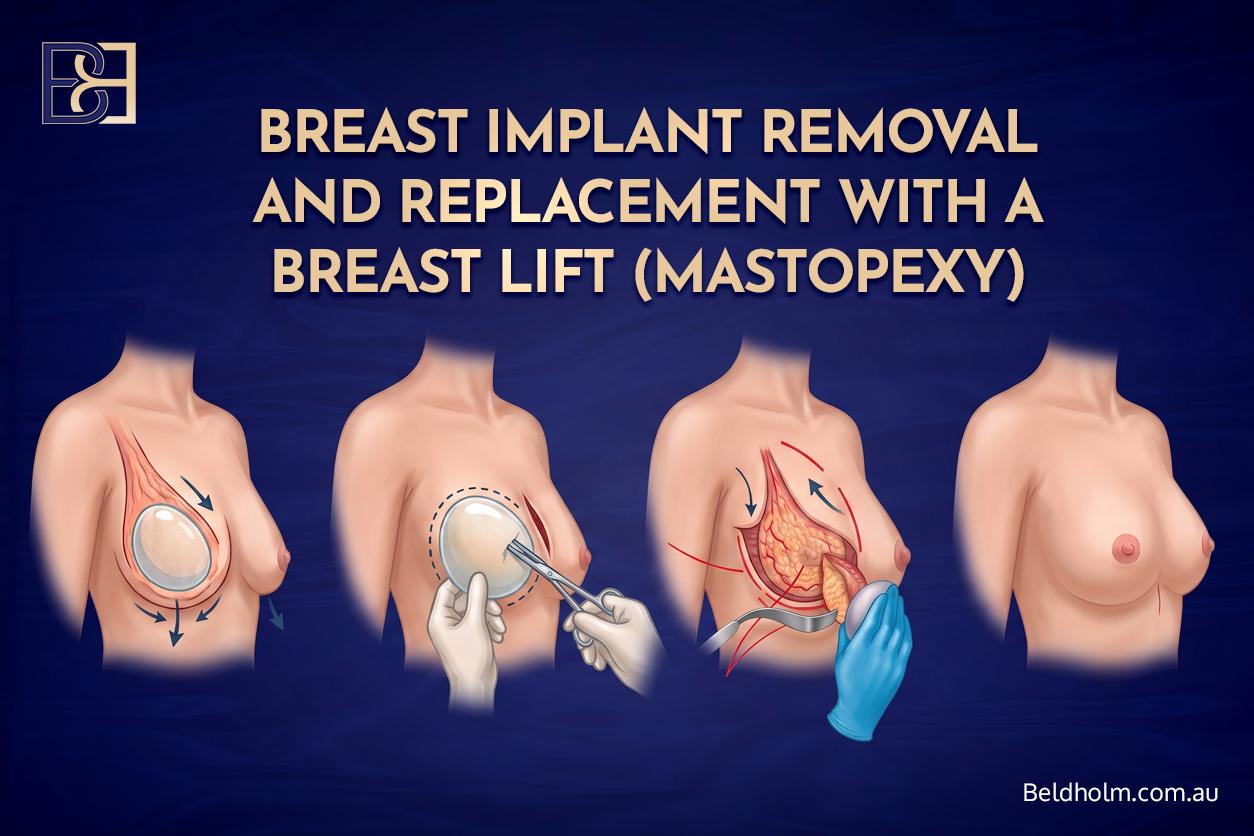 Removal and Replacement of Breast Implants with Breast Lift (Mastopexy)