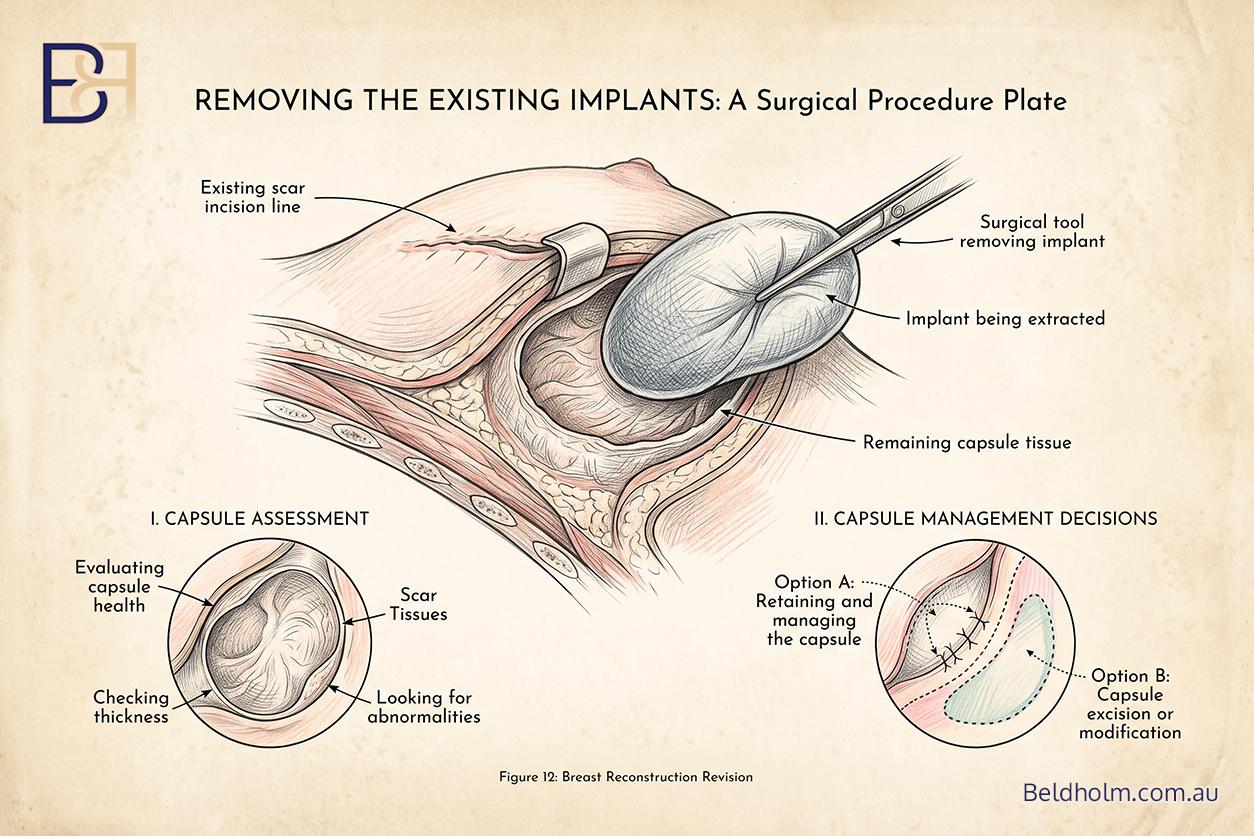 Removing the existing implants