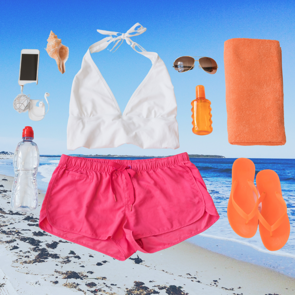 Underwear and swimwear sit at different heights