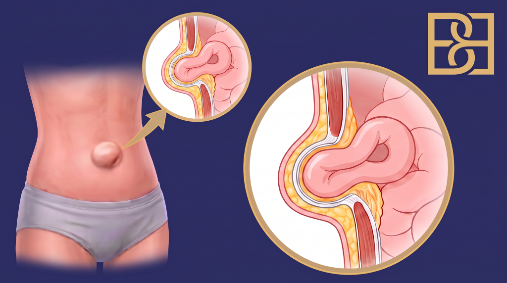 When a hernia is also present
