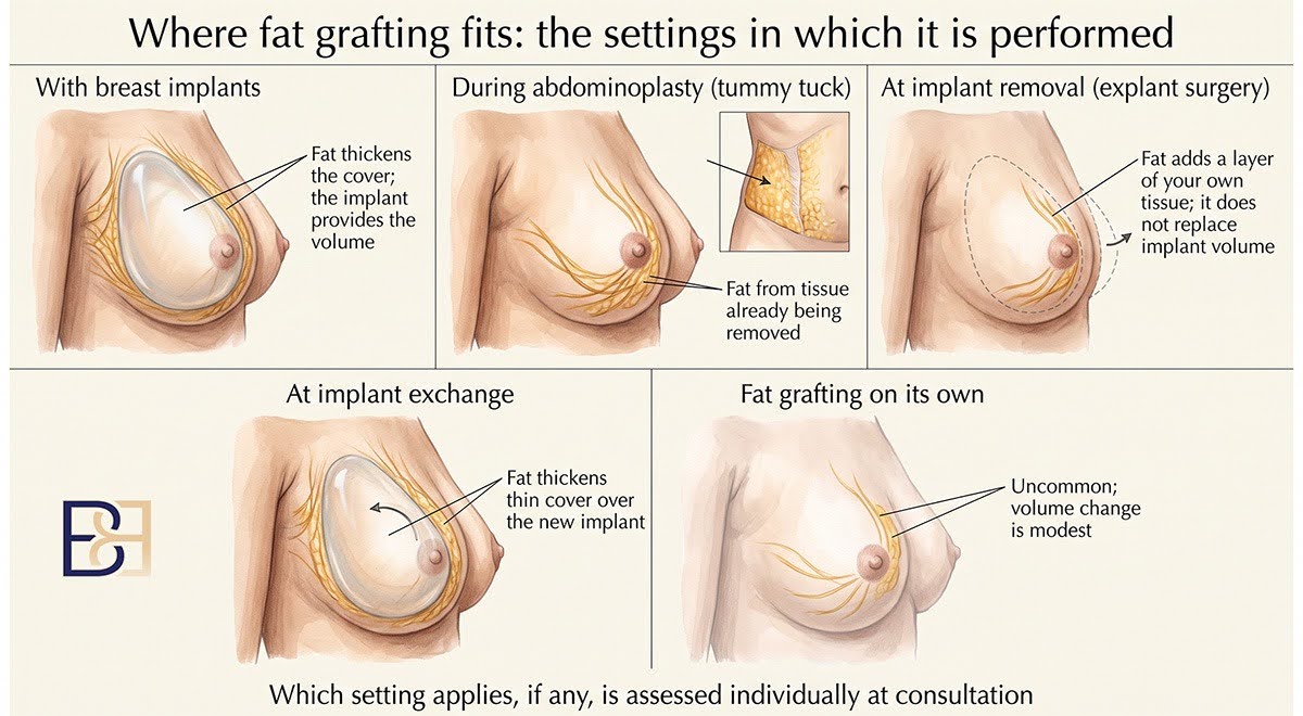 Fat Transfer Breast Augmentation (Augmentation Mammoplasty Autologous Fat Grafting): Adding Volume With Your Own Fat 5 Where Fat Grafting Fits