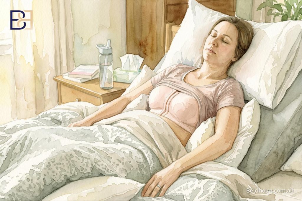 Recovery After Breast Implant Removal and Replacement With Breast Lift (Mastopexy) 13 Sleeping