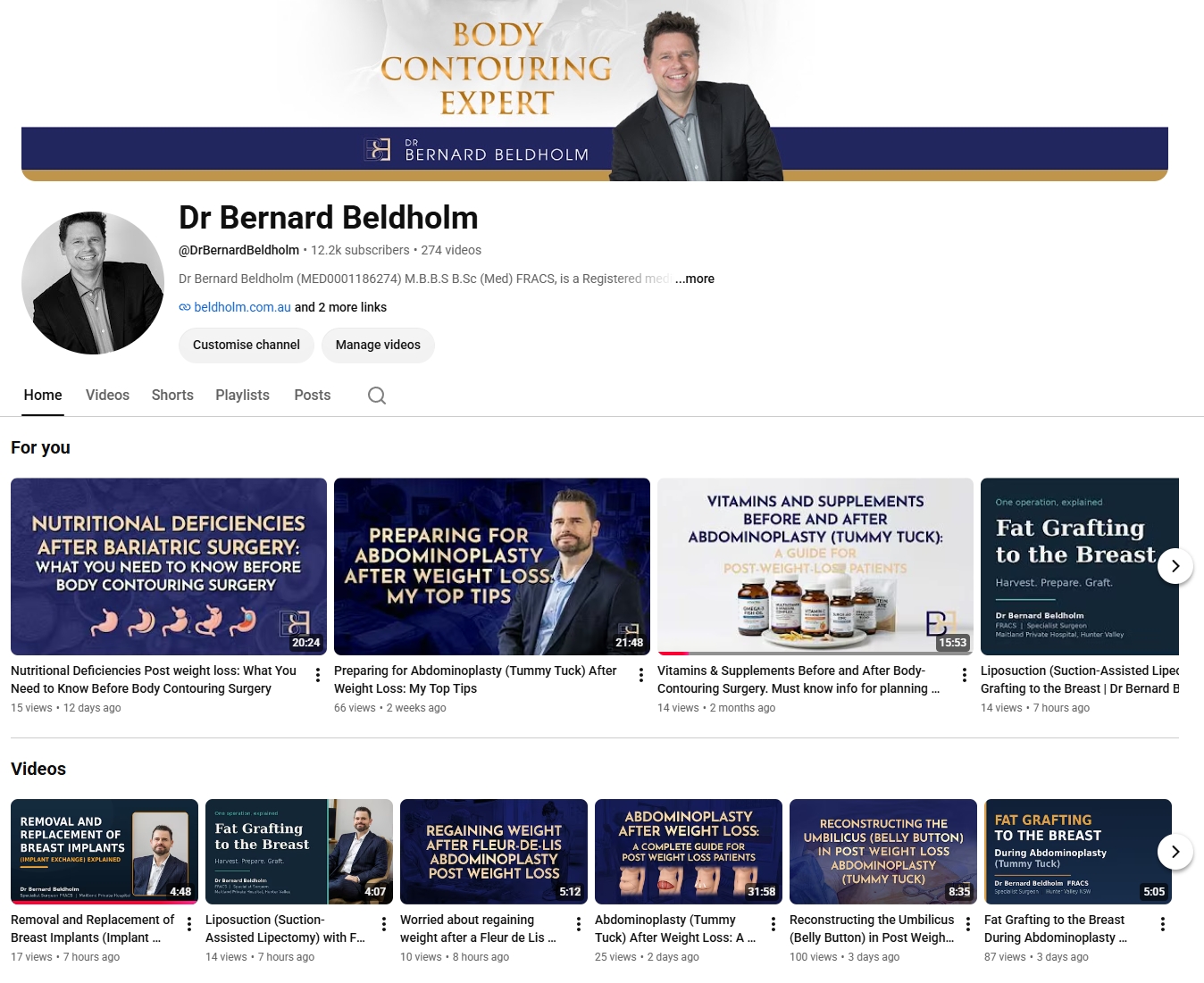Dr Bernard Beldholm YT Channel